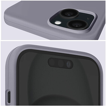 Acheter Moxie Coque pour iPhone 15 Plus Semi-rigide Intérieur Microfibre Gris Lavande