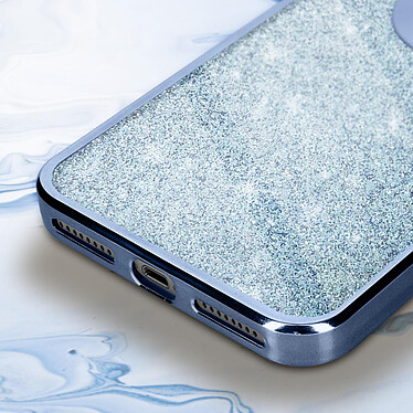 Acheter Avizar Coque pour iPhone 7 Plus et 8 Plus Paillette Amovible Silicone Gel  Bleu