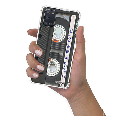 Evetane Coque Samsung Galaxy A21S anti-choc souple angles renforcés transparente Motif Cassette pas cher
