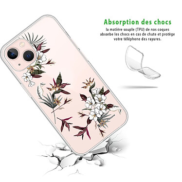 Avis LaCoqueFrançaise Coque iPhone 13 360 intégrale transparente Motif Fleurs Sauvages Tendance