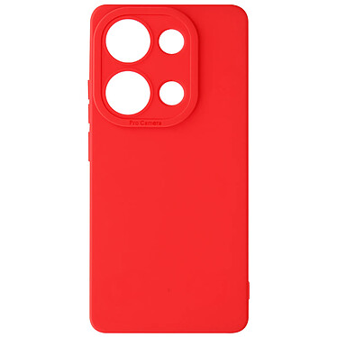 Avizar Coque pour Xiaomi Redmi Note 13 Pro 4G Silicone Mat Protection Caméra Rouge