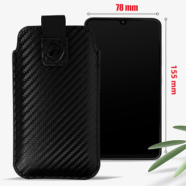 Avis Forcell Étui Ceinture Smartphone Effet Carbone Languette Pull-Up Taille XL Noir