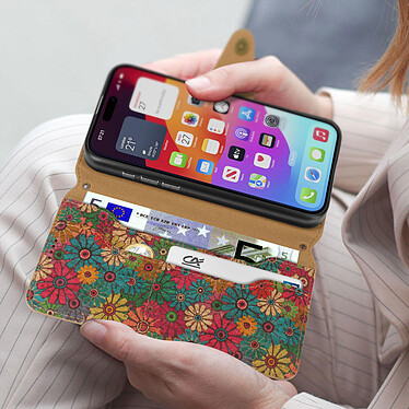 Acheter Avizar Étui Liège pour iPhone 15 Pro Max Clapet Portefeuille Support  Printemps floral