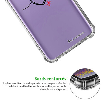 Acheter LaCoqueFrançaise Coque Samsung Galaxy S9 anti-choc souple angles renforcés transparente Motif Coeur Noir Amour