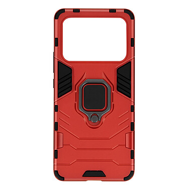 Avizar Coque Xiaomi Mi 11 Ultra Hybride Antichoc Bague Métallique Support rouge