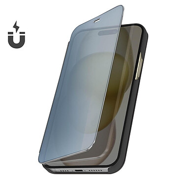Avizar Étui Clear View pour iPhone 15 Pro Clapet Miroir Fonction Support  Noir pas cher