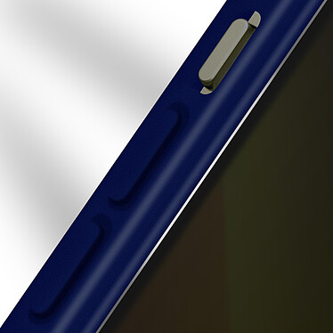 Avizar Coque iPhone 13 Pro Dos Plexiglas Avant Polymère Coins Renforcés Contour Bleu pas cher