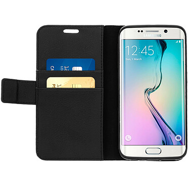 Avis Avizar Housse Etui Folio Portefeuille pour Samsung Galaxy S6 Edge - Noir