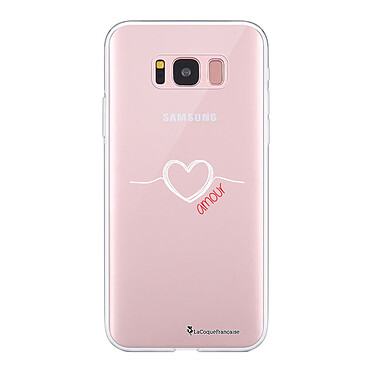 LaCoqueFrançaise Coque Samsung Galaxy S8 360 intégrale transparente Motif Coeur Blanc Amour Tendance