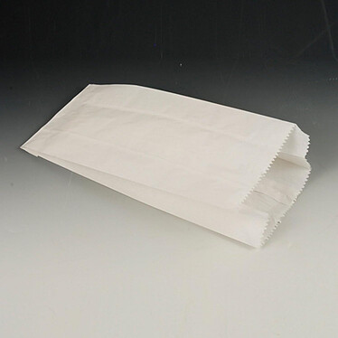 PAPSTAR Sachet à soufflet en papier, blanc (L)130 x (P)70 x (H)280 mm