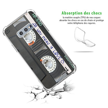 Avis Evetane Coque Samsung Galaxy S10e anti-choc souple angles renforcés transparente Motif Cassette