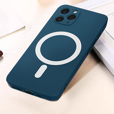 Avis Avizar Coque MagSafe pour iPhone 11 Pro Soft Touch Finition Mate Bords Surélevés  bleu