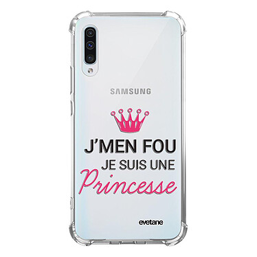 Evetane Coque Samsung Galaxy A50 anti-choc souple angles renforcés transparente Motif Je suis une princesse