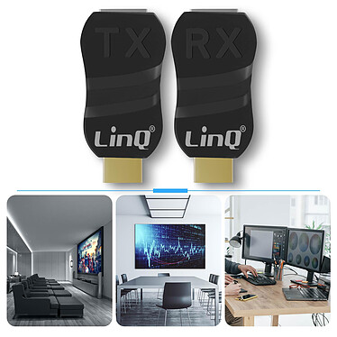 LinQ 2 Adaptateurs d'extension HDMI vers Ethernet Résolution HD 1080p Portée 30m pas cher