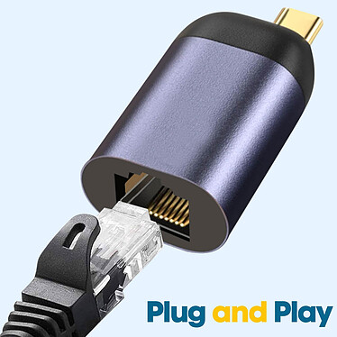 Avizar Adaptateur USB-C vers Ethernet Débit 100Mbps Design Compact Gris Foncé pas cher