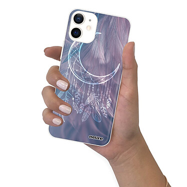 Evetane Coque iPhone 12 mini silicone transparente Motif Lune Attrape Rêve ultra resistant pas cher