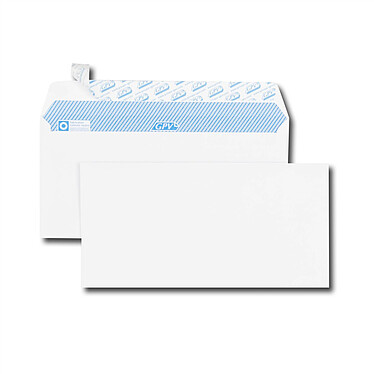GPV Boîte de 200 enveloppes Premium blanches DL 110x220 100 g/m² bande de protection