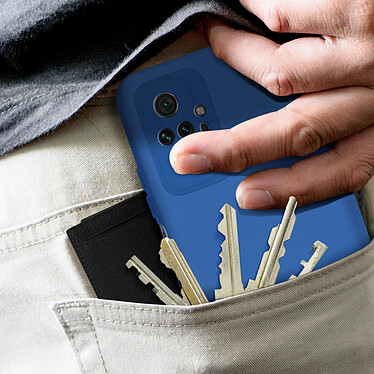 Avizar Coque Xiaomi Redmi Note 10 Pro Silicone Semirigide Finition Soft Touch Fine Bleu pas cher