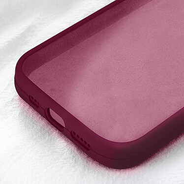 Moxie Coque pour iPhone 15 Semi-rigide Intérieur Microfibre Bords Surélevés Carmin pas cher