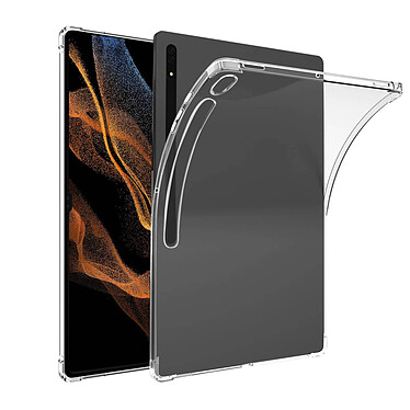 Avizar Coque pour Samsung Galaxy Tab S8 Ultra Silicone Gel avec Coins Renforcés  Transparent pas cher