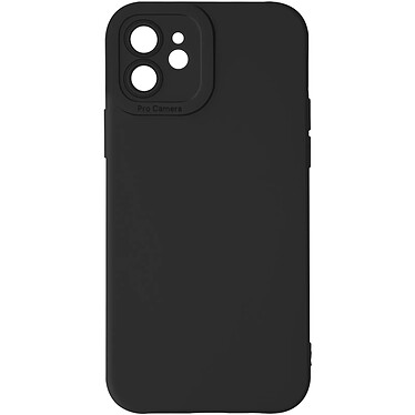 Avizar Coque pour iPhone 12 Silicone Mat Protection Caméra Noir