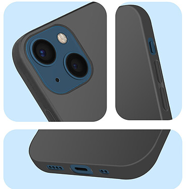 Avizar Coque pour Apple iPhone 13 Mini en Silicone gel flexible fine et légère  Noir pas cher