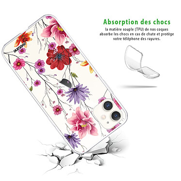 Avis Evetane Coque iPhone 11 silicone transparente Motif Fleurs Multicolores ultra resistant