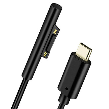 4smarts Câble USB type C Microsoft Surface Recharge Rapide 1m  Noir