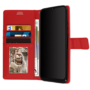 Acheter Avizar Housse pour Samsung Galaxy A03 Aspect Grainé Clapet Portefeuille Stand Vidéo  rouge