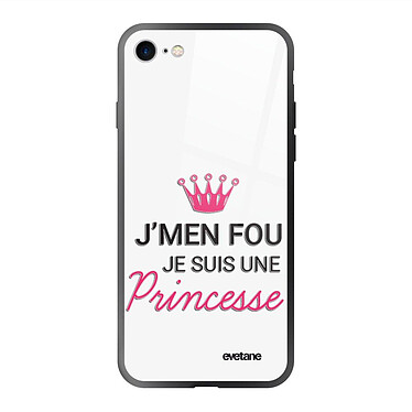 Evetane Coque iPhone 7/8/ iPhone SE 2020/ 2022 Coque Soft Touch Glossy Je suis une princesse Design