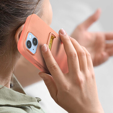 Avis Avizar Coque pour iPhone 14 Silicone Souple Porte-carte Fine Légère  rose