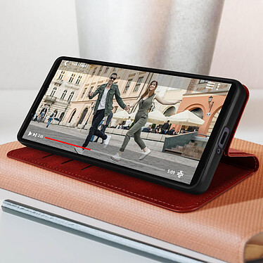 Acheter Avizar Étui pour Sony Xperia 1 IV Portefeuille Support Vidéo Double Languette Magnétique  Rouge