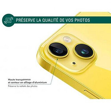 Acheter Force Glass Protecteur de caméra pour iPhone 15/15 Plus/14/14 Plus Original Ultra-résistant Dorée
