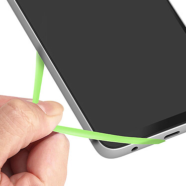 Avizar Cordon Smartphone avec Étui Silicone Flexible Universel 35cm  Vert pas cher
