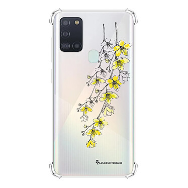 LaCoqueFrançaise Coque Samsung Galaxy A21S Silicone antichocs Solides coins renforcés  transparente Motif Fleurs Cerisiers