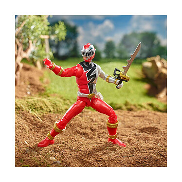 Power Rangers Dino Fury Lightning Collection - Figurine 2022 Red Ranger 15 cm pas cher
