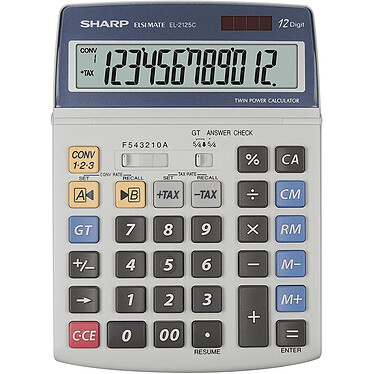 SHARP calculatrice de bureau EL-2125C alimentation solaire