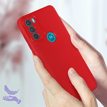 Acheter Avizar Coque pour Motorola Moto G71 5G Silicone Semi-rigide Finition Soft-touch Fine  rouge