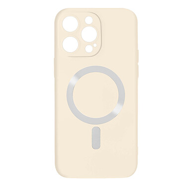 Avizar Coque pour iPhone 14 Pro Max Compatible Magsafe Protection Semi Rigide Soft-Touch  blanc