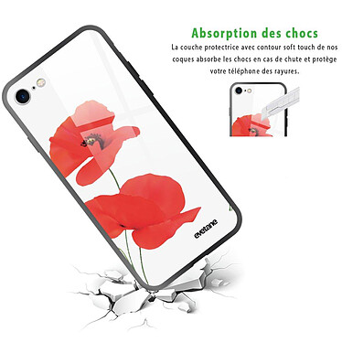 Avis Evetane Coque iPhone 7/8/ iPhone SE 2020/ 2022 Coque Soft Touch Glossy Coquelicot Design