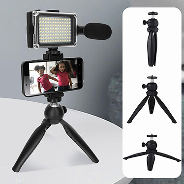 Puluz Pack Vlog avec Trépied Pliable, Micro, Projecteur LED pas cher