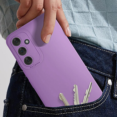 Avis Avizar Coque pour Samsung Galaxy A54 5G Silicone Mat Toucher Doux Violet Foncé