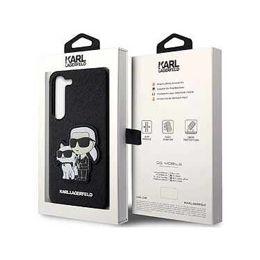 Avis Karl Lagerfeld Coque pour Samsung Galaxy S23 Saffiano Karl & Choupette NFT Noir