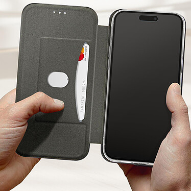 Avis Avizar Housse pour iPhone 14 Pro Max Clapet Porte-carte Support Vidéo Design élégant  Noir