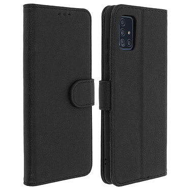 Avizar Étui Samsung Galaxy A51 Housse Intégrale Porte-cartes Fonction Support noir