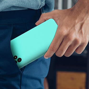 Avizar Coque Samsung A72 Silicone Semi-rigide Soft-touch Collection Venus turquoise pas cher