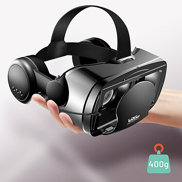 Casque VR Téléphone 3D Lentille Anti-Lumière Bleue Audio Jack 3.5mm Intégré Noir pas cher
