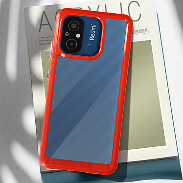Avis Avizar Coque Antichoc pour Xiaomi Redmi 12C Dos Rigide Bloc Caméra Surélevé Rouge