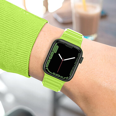 Acheter Avizar Bracelet pour Apple Watch 41mm et 40mm et 28mm Silicone Ajustable Fermoir Ardillon  Vert citron