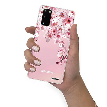 Evetane Coque Samsung Galaxy S20 360 intégrale transparente Motif Cerisier Tendance pas cher